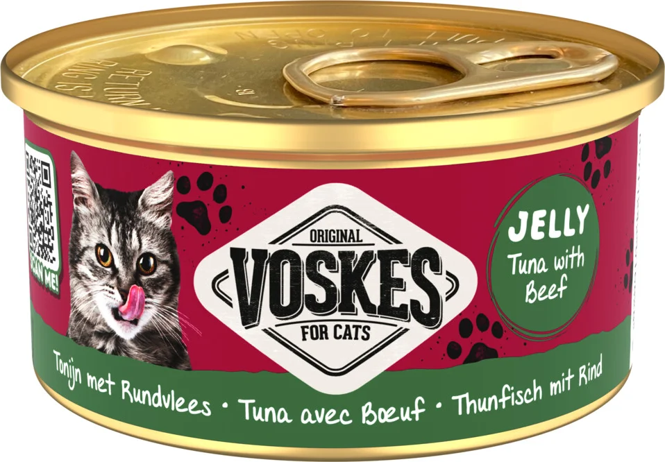 Voskes Kattenvoer Nat Gelei Tonijn & Rundvlees 85 gr
