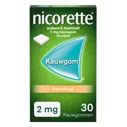 Nicorette Suikervrij Freshfruit 2mg Kauwgom 30ST