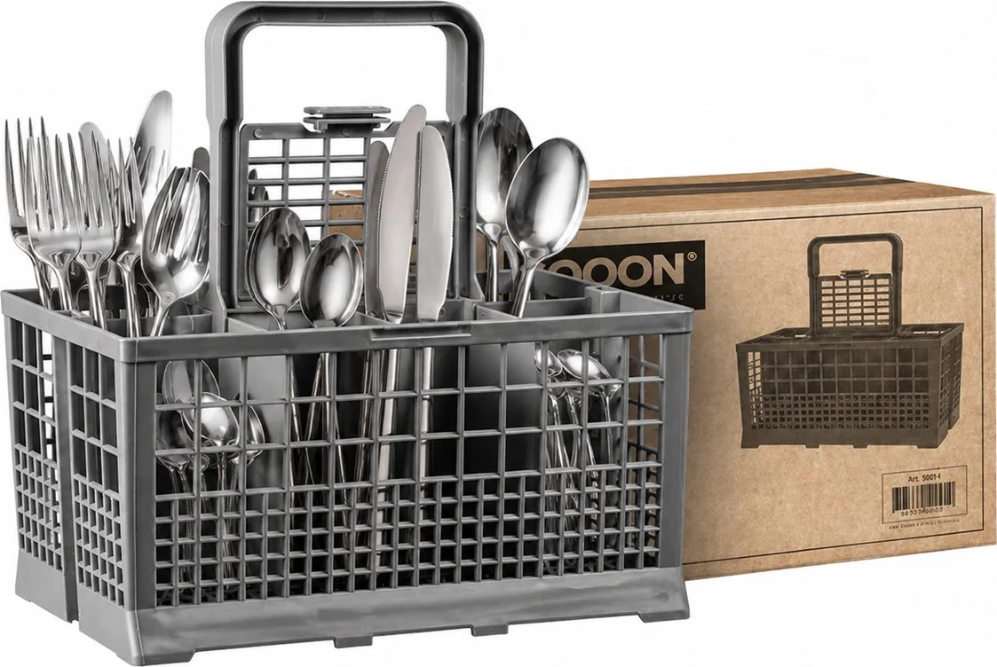 SQOON® Bestekmand Vaatwasser Universeel – Vervanging voor IKEA, Whirlpool, AEG, Bosch, Siemens – 240x135x125 mm – Sterke Kwaliteit