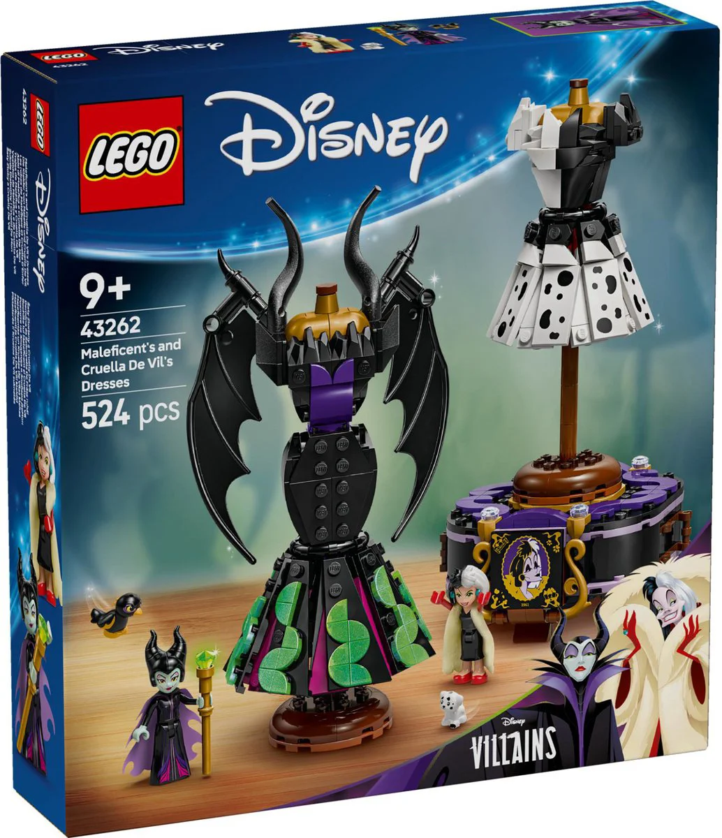 LEGO Disney de Jurken van Malificent en Cruella de Vil 43262