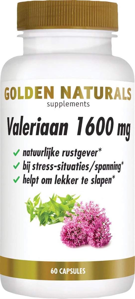 Golden Naturals Valeriaan 1600mg Capsules 60VCP