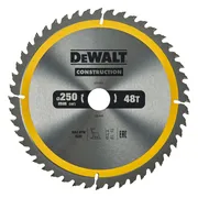 DeWALT Cirkelzaagblad voor Hout | Construction | Ø 250mm Asgat 30mm 48T - DT1957-QZ