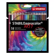 STABILOaquacolor - Premium Aquarel Kleurpotloden - ARTY - Etui Met 24 Kleuren