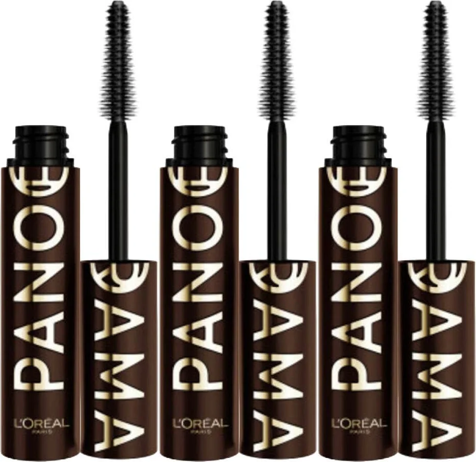 3x L'Oréal Panorama Mascara Chromatic Brown 8 ml