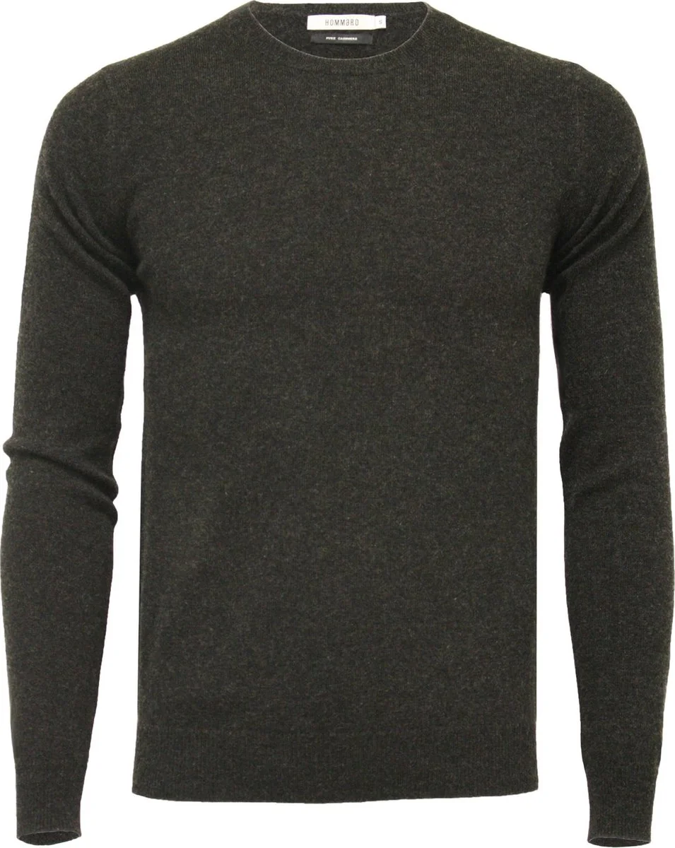 Hommard Pure Cashmere Crew Neck Sweater, Charcoal, 100% Cashmere, X-Large, Trui, Unisex, Kasjmier, pullover, Ronde nek