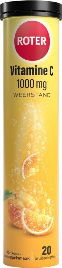 3x Roter Vitamine C Bruistabletten Sinaasappel Abrikoos 2 x 20 stuks
