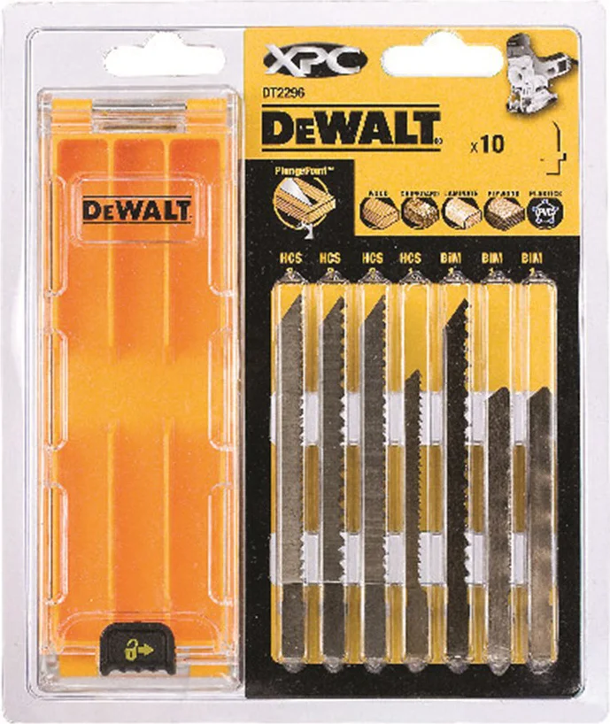 DeWALT DT2296 Decoupeerzaagbladenset Hout 10-delig
