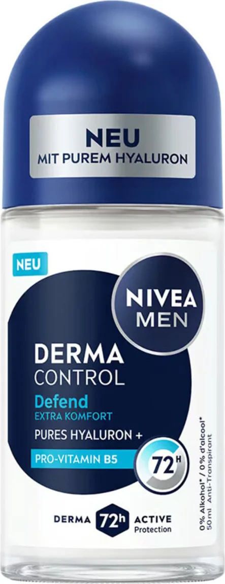 3x NIVEA Deodorant Roller For Men Derma Control Defend 50 ml