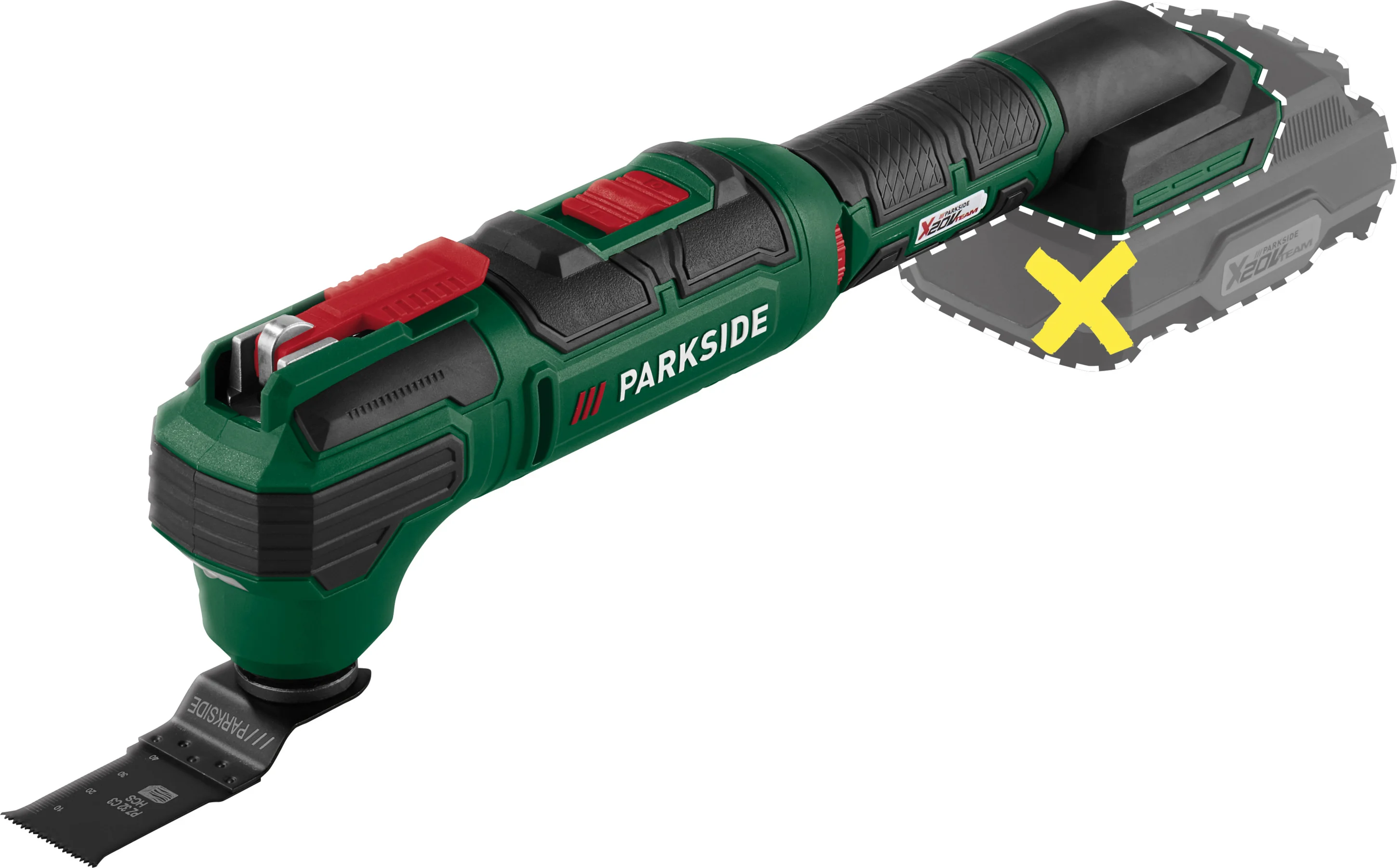 PARKSIDE Accu-multitool 20 V zonder accu en lader