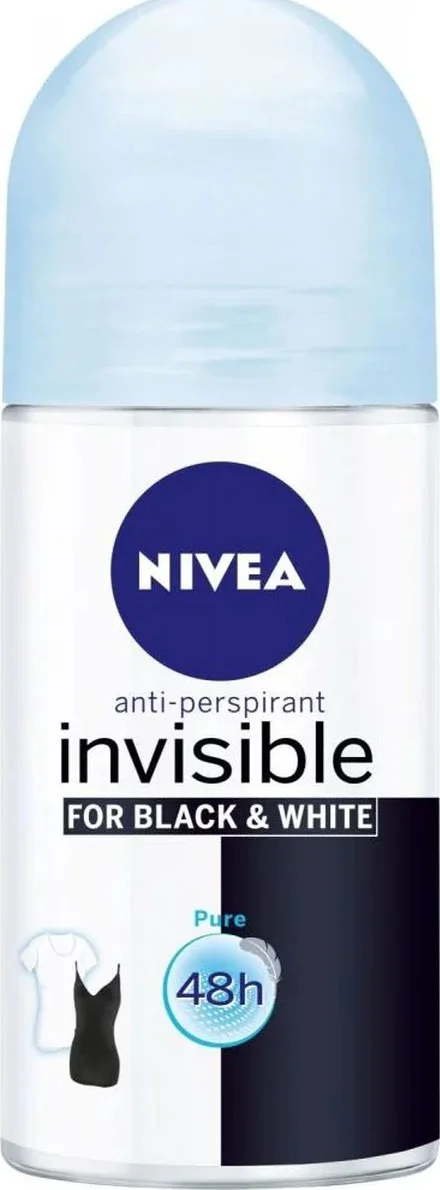 NIVEA Deodorant Roller Invisible Black en White Pure 50 ml