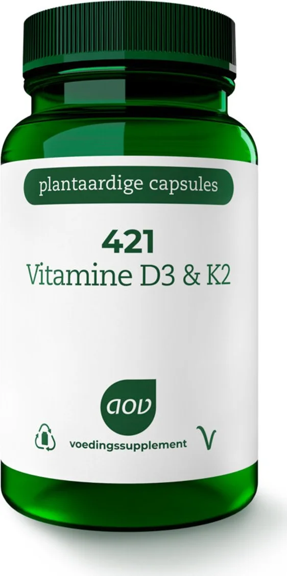2x AOV 421 Vitamine D3 & K2 60 vegacapsules