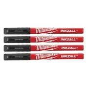 Milwaukee INKZALL™ markers met fijne punt. Inkzall Fine Tip Black Pennen - VE=4 - 48223164