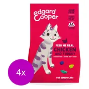 4x Edgard & Cooper Kattenvoer Senior Kip - Kalkoen 2 kg