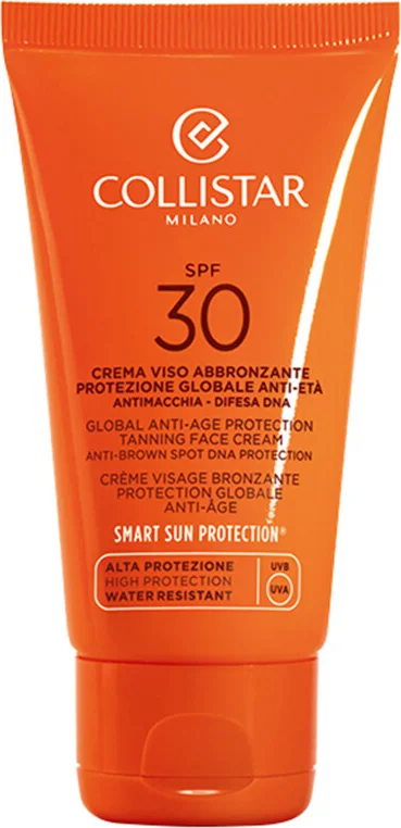2x Collistar Globale Anti-Age Protection Tanning Face Cream SPF 30 50 ml