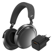 Sennheiser Momentum 4 Wireless Grijs + BlueBuilt Quick Charge Oplader met Usb A Poort 18W