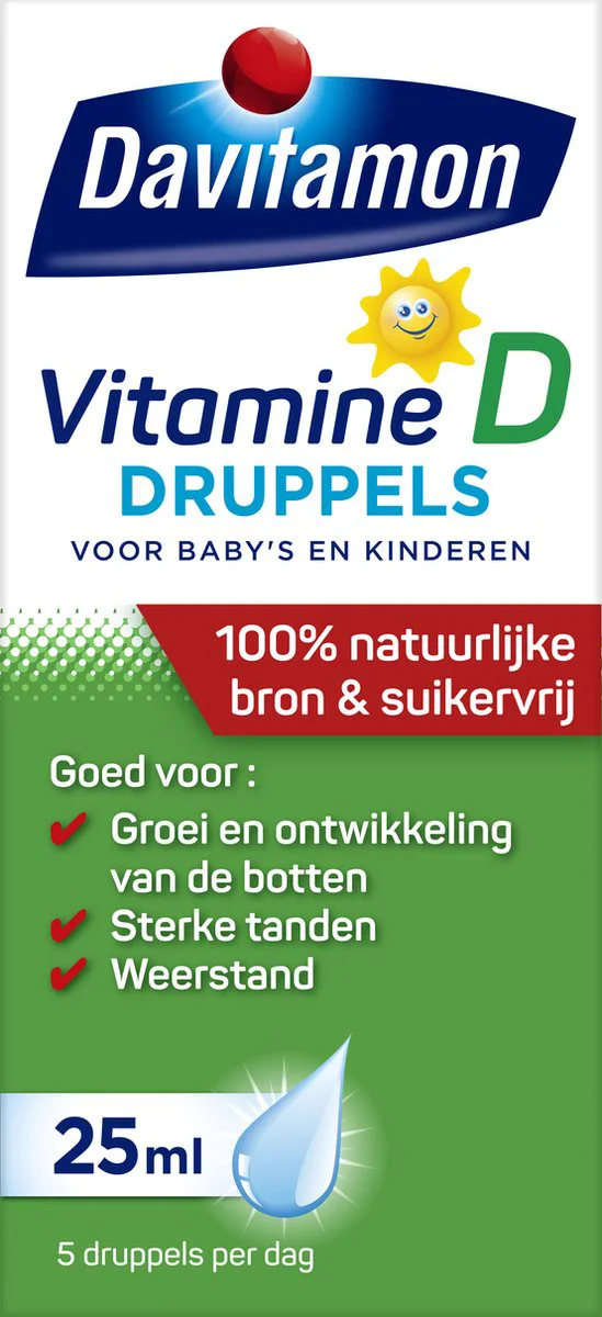 Davitamon Vitamine D Druppels 100% Natuurlijk 25 ml