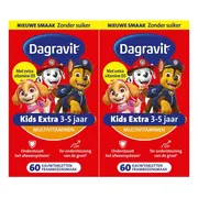 2x Dagravit Multivitamine Kids Extra 3-5 Jaar Paw Patrol 60 Kauwtabletten