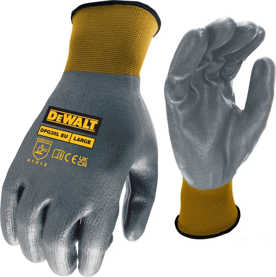 DeWALT DPG35 Full Dip Water-Resistant Breathable Work Gloves