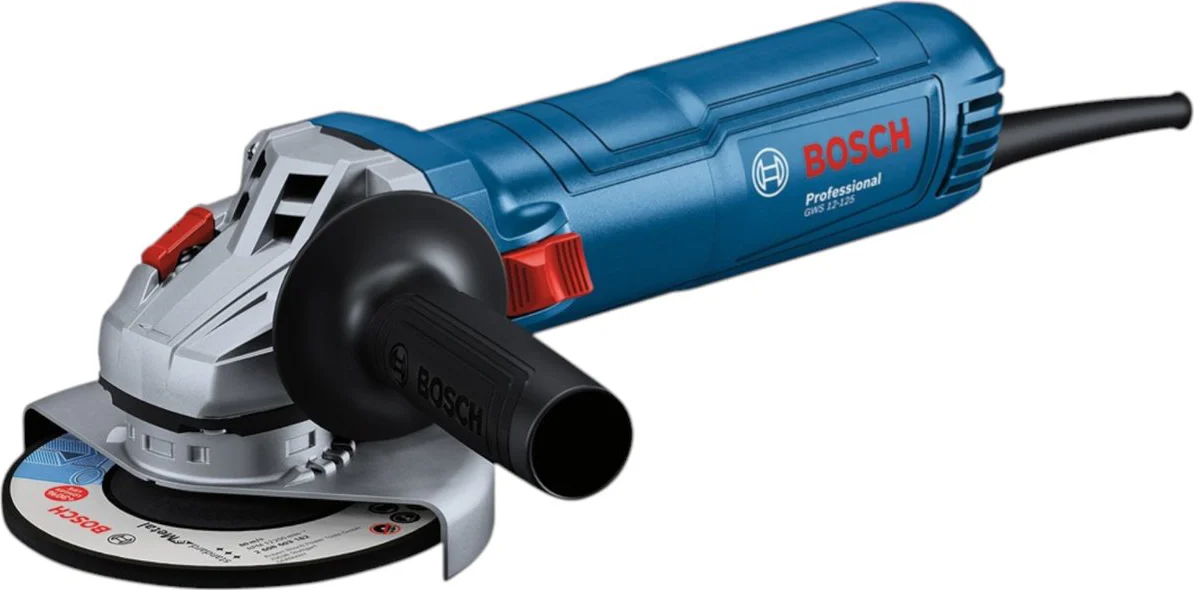 Bosch Professional GWS 12-125 Haakse slijper 125mm 1200W + doorslijpschijf - 06013A6100