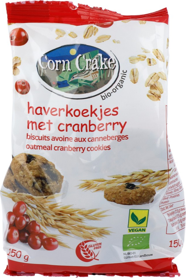 Corn Crake Haver Cranberry Koekjes 150GR