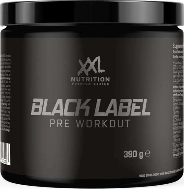 2x XXL Nutrition Black Label Pre Workout Apple Pear 390 gr