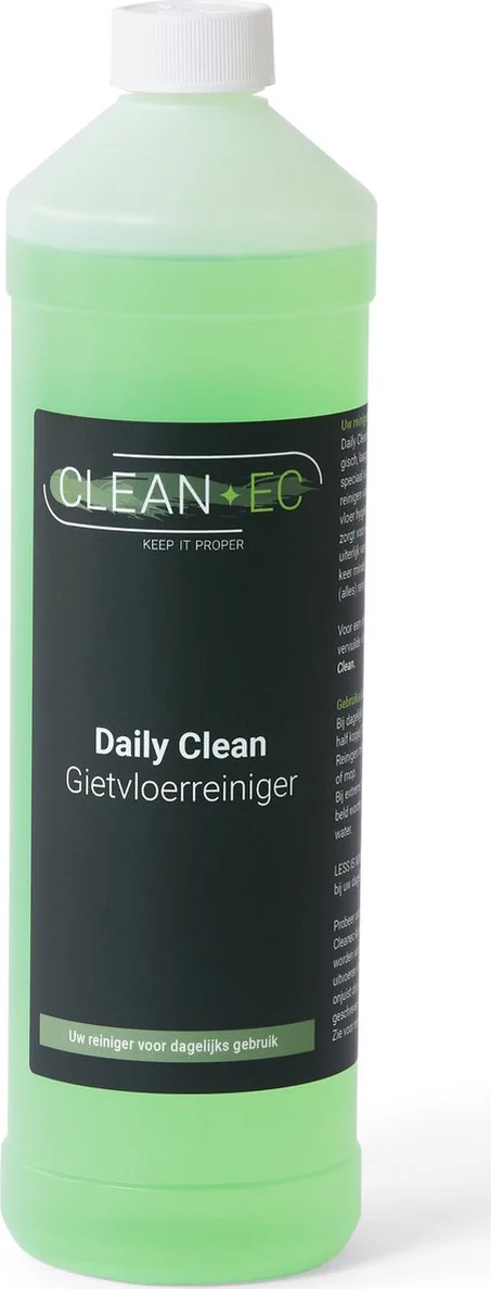 Cleanec Daily Clean gietvloerreiniger, Zeepvrij - Streeploos resultaat