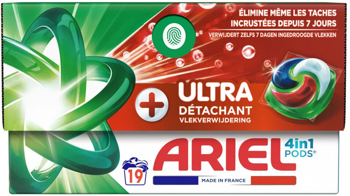 Ariel 4in1 Wasmiddel Pods Ultra Vlekverwijderaar 19 stuks