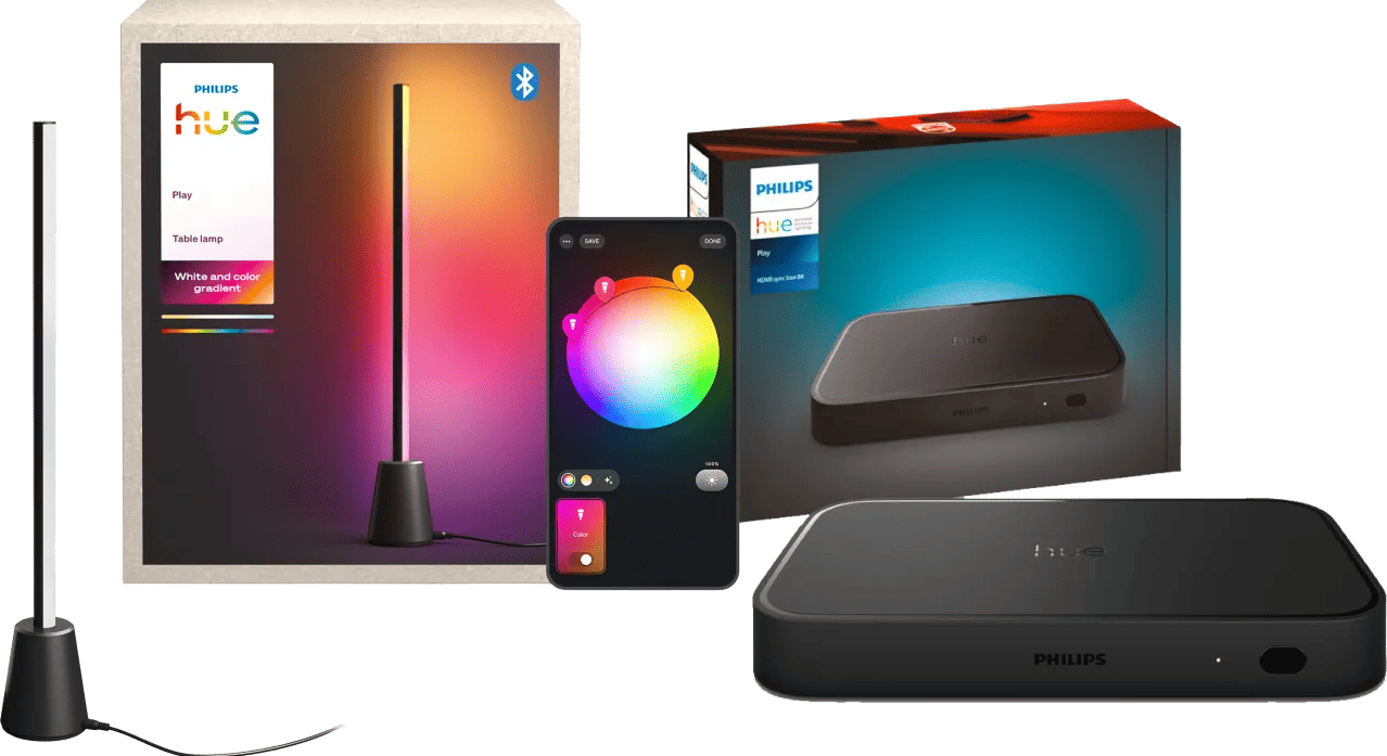 Philips Hue Play Tafellamp White and Color + HDMI Sync Box 8K