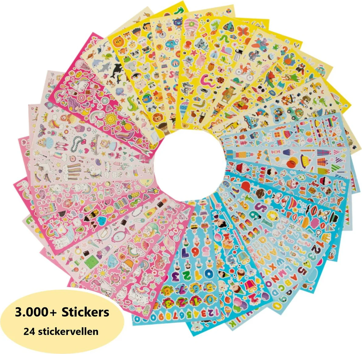 Stickerboek voor Kinderen 3pcs - Stickers Kinderen Knutselen - Stickers Meisjes - Creatief met Stickers Kids - Geschikt als beloningsstickers