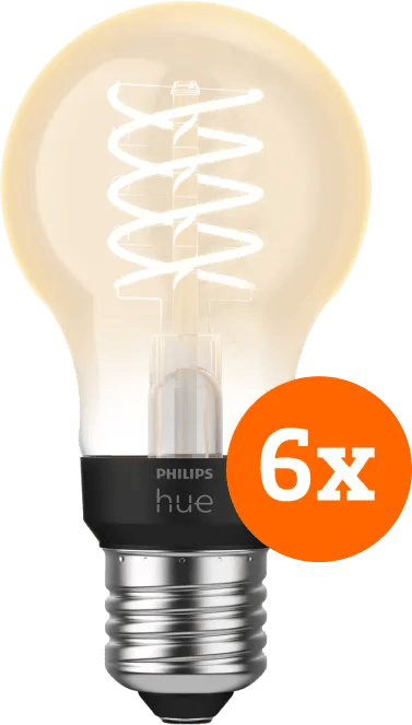 Philips Hue Filamentlamp White Standaard E27 - 2023 - 6-pack