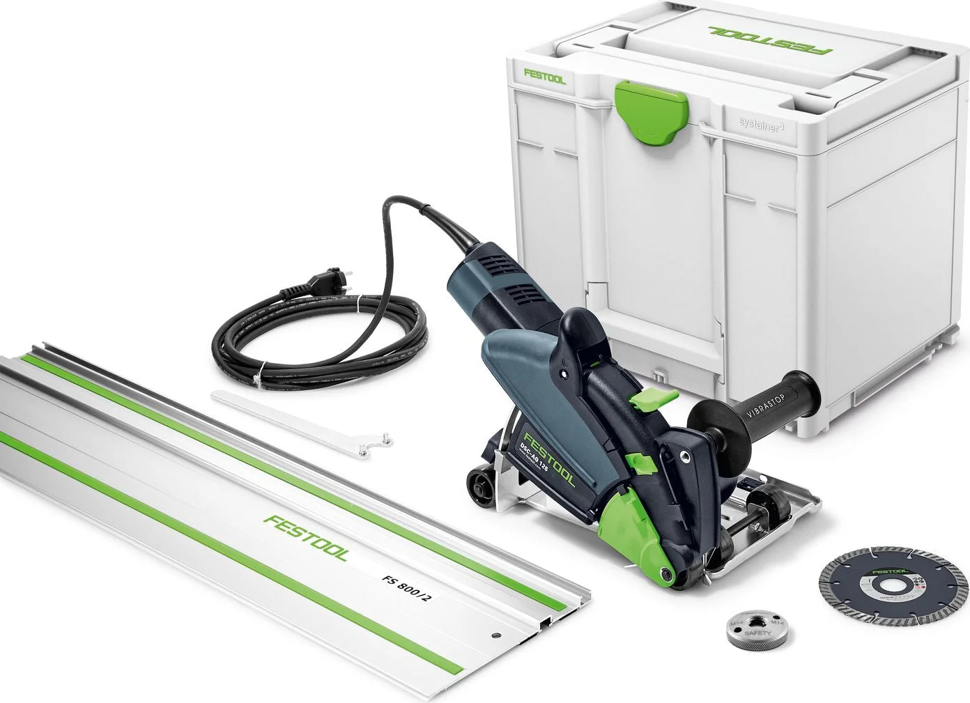 Festool DSC-AG 125-Plus-FS Railslijper 125mm in Systainer met FS 800/2 geleiderail - 578530