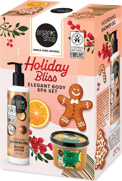 4x Organic Shop Giftset Holiday Bliss Elegant Body Spa 1 set