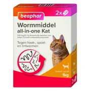 Beaphar All-in-one Ontworming Tabletten Kat Vanaf 1 kg 2 tabletten