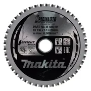 Makita Cirkelzaagblad voor RVS/Staal | Efficut | Ø 136mm Asgat 20mm 45T - B-69272