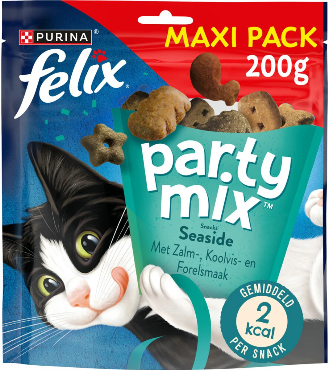 5x Felix Kattensnack Party Mix Seaside 200 gr