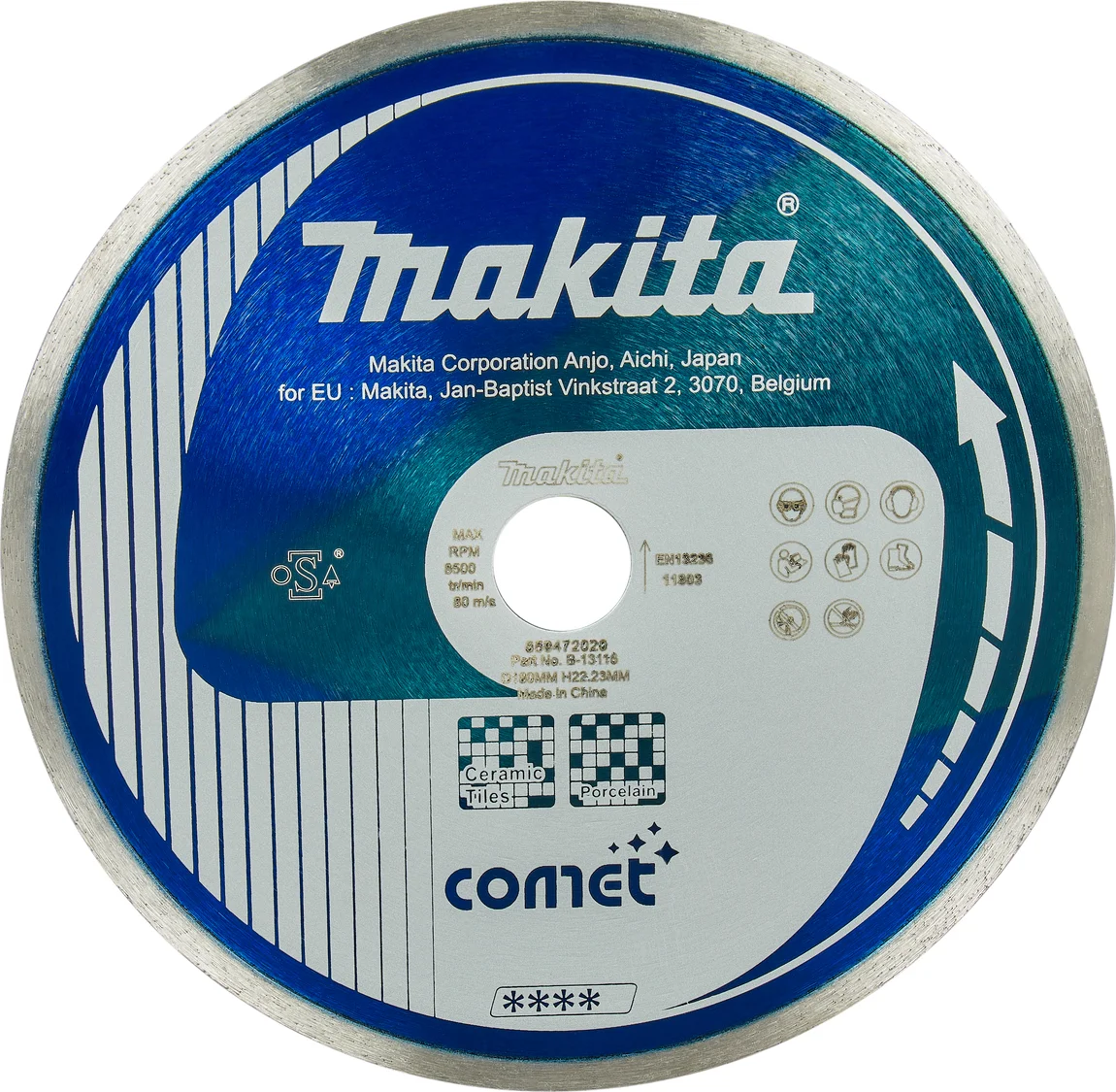 Makita B-13116 Diamantschijf | 180 x 22,23 x 1,6 mm