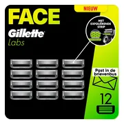 Gillette Labs - Scheermesjes voor Mannen - 12 Navulmesjes - Compatibel Met Gillette Labs Met Exfoliating Bar En Heated Razor