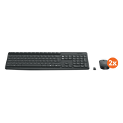 Logitech MK235 Draadloze Toetsenbord en Muis QWERTY 2-Pack