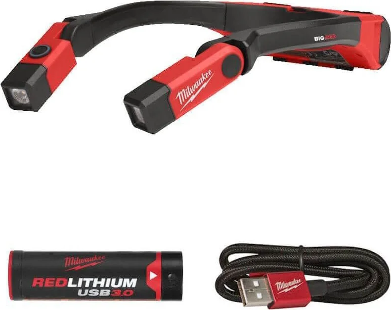 Milwaukee L4 NL400-301 Neklamp 400 lumen REDLITHIUM™ 3.0Ah USB batterij - 4933479898