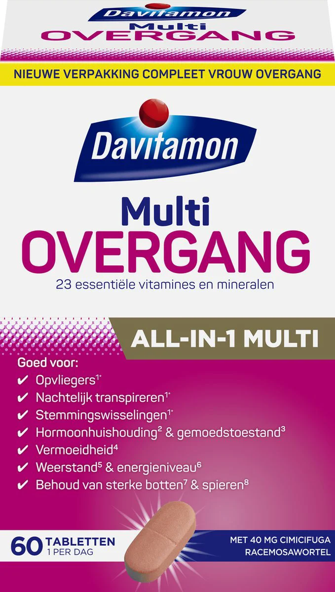 Davitamon Compleet Vrouw Overgang Multivitamine 60 tabletten
