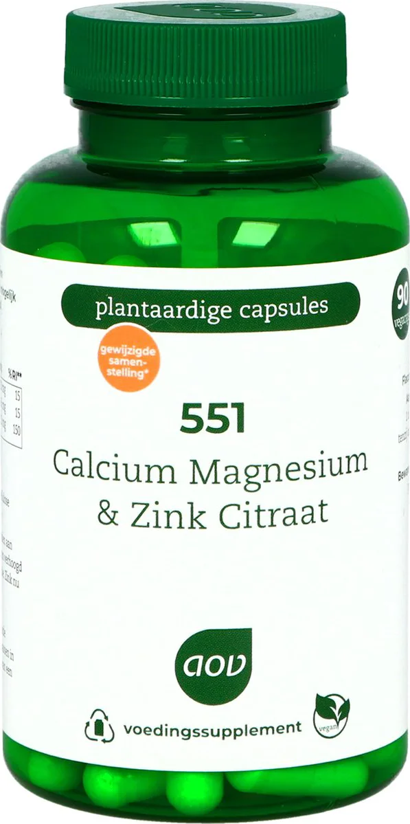 AOV 551 Calcium Magnesium & Zink Citraat Capsules 90VCP