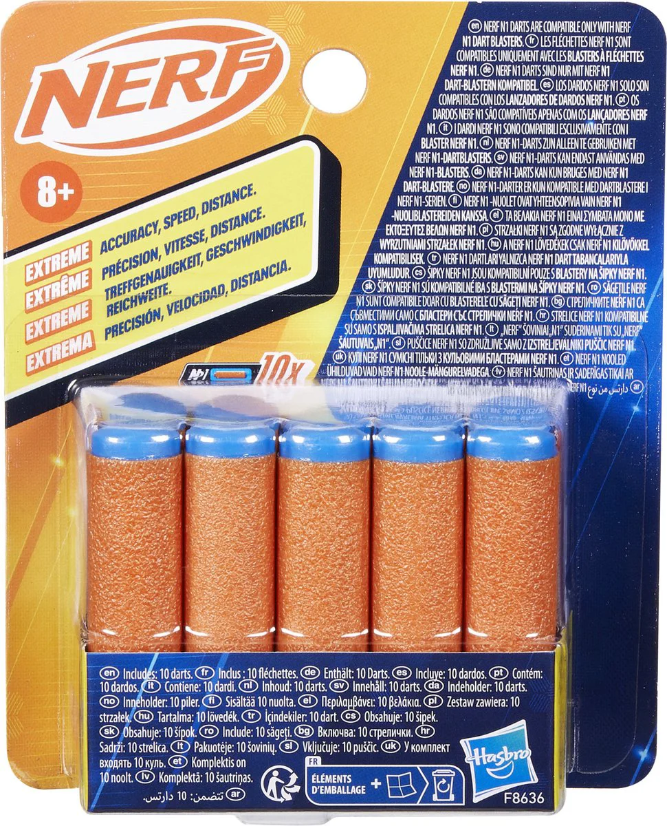 NERF N Series N1 Refill pack - met 10 Officiële Nerf N1 Darts - Nerf N1 Pijltjes