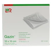 Lohmann & Rauscher Gazin Gaaskompres 10x10cm 10ST