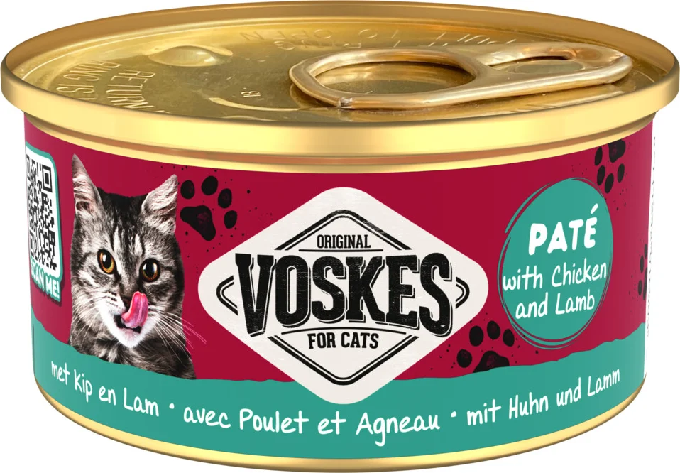 Voskes Kattenvoer Nat Paté Kip & Lam 85 gr