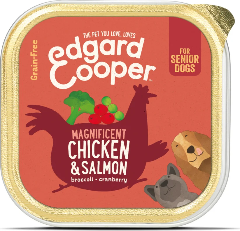 Edgard & Cooper Kuipje Vers Vlees Senior Hondenvoer Kip - Zalm 150 gr