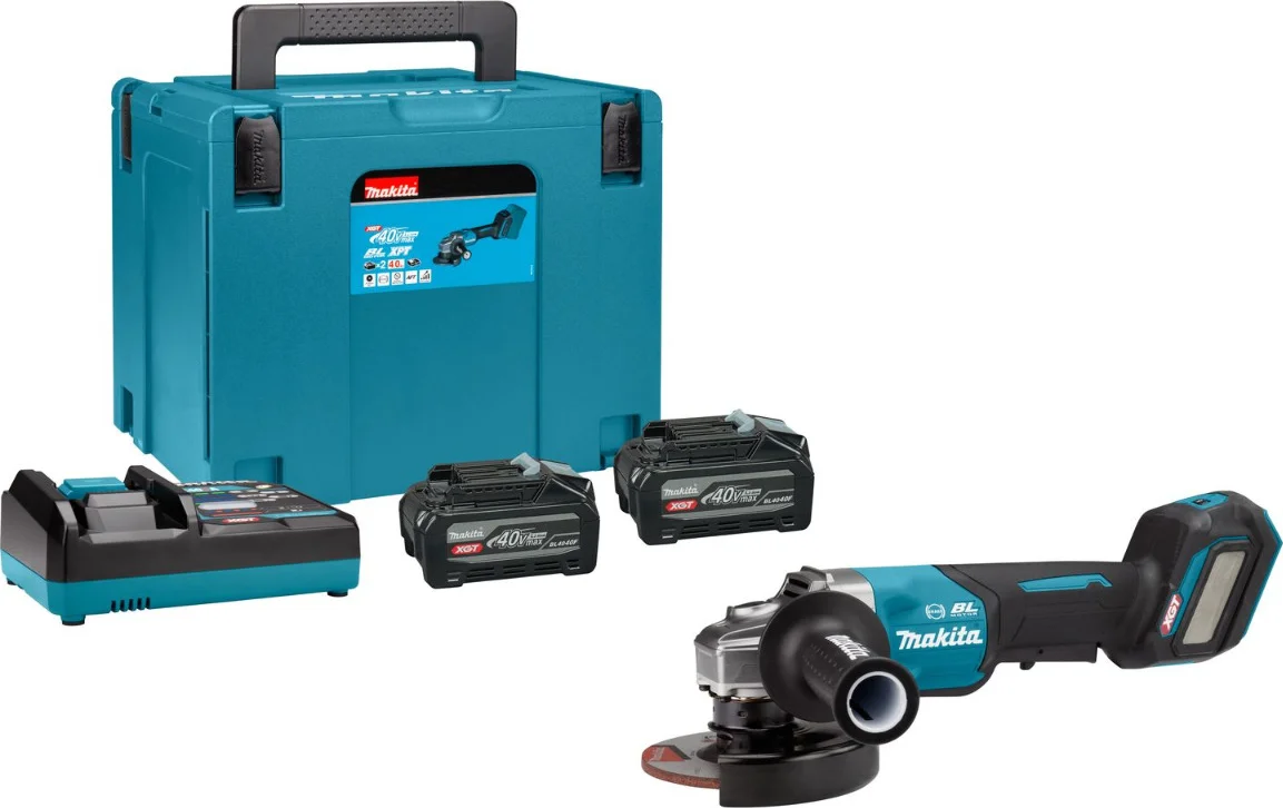 Makita GA029GU201 Accu haakse slijper 125mm XGT 40V Max 4.0Ah in Mbox