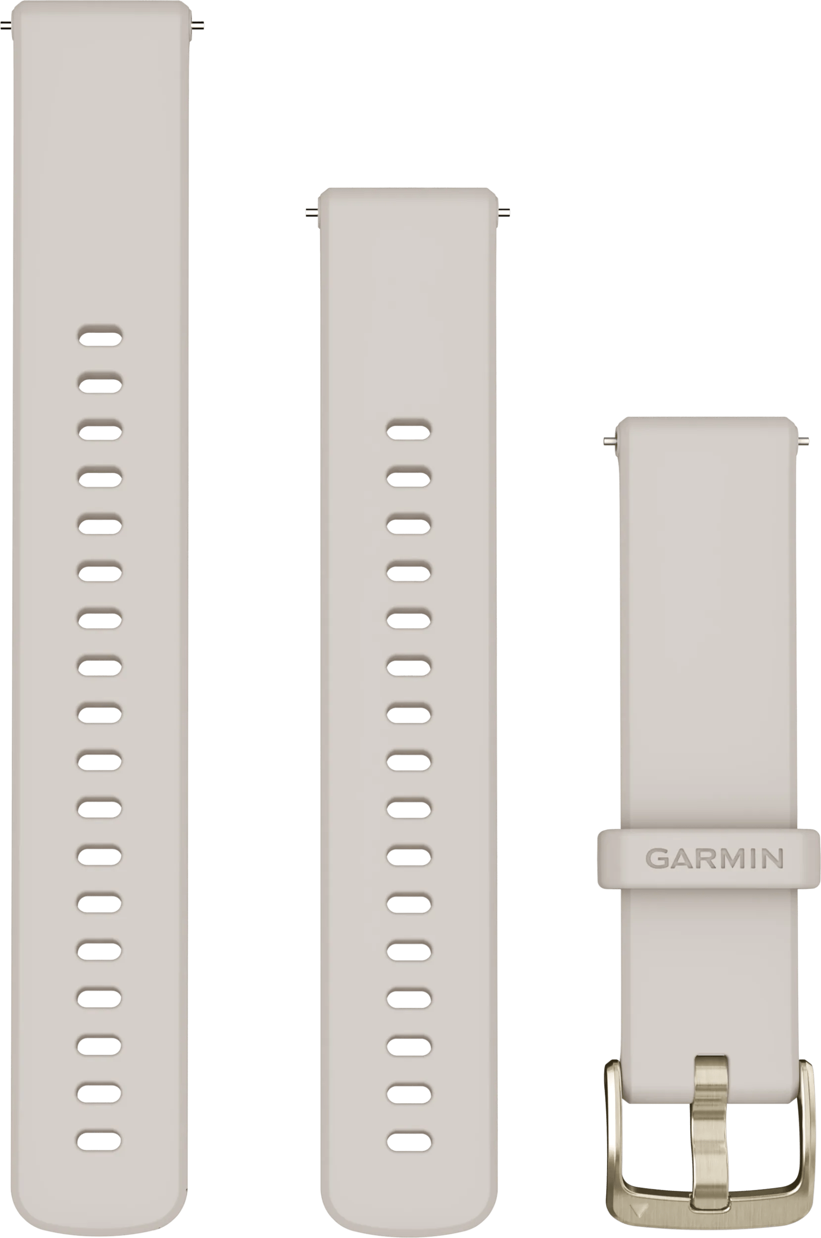 Garmin Siliconen Bandje Crème/Goud 18mm