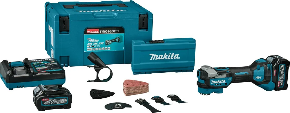 Makita TM001GD201 Accu multitool + accessoires XGT 40V Max 2.5Ah in Mbox