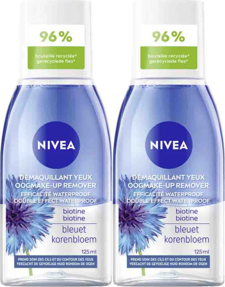 2x NIVEA Oogmake-Up Remover Double Effect Waterproof 125 ml