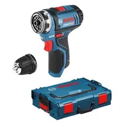 Bosch Professional GSR 12V-15 FC FlexiClick schroefboormachine + 1x hulpstuk 12V Basic Body in L-Boxx - 06019F6002